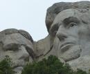 Details of Roosevelt and Lincoln on Mount Rushmore